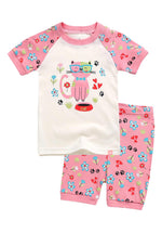 Load image into Gallery viewer, Girls Pajama Set - Flower Cat
