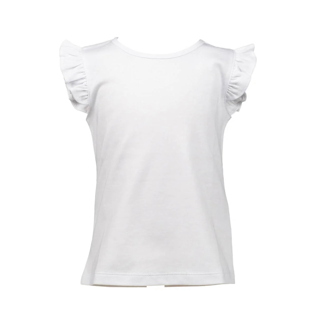 White Flutter Sleeve Shirt