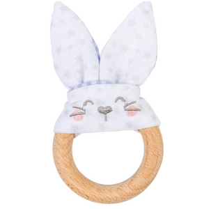 Wooden Bunny Teething Ring