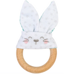 Load image into Gallery viewer, Wooden Bunny Teething Ring
