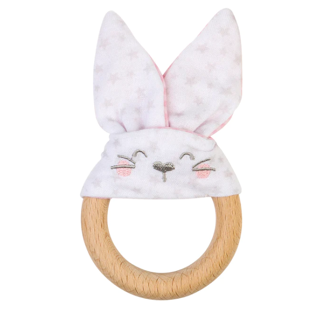 Wooden Bunny Teething Ring