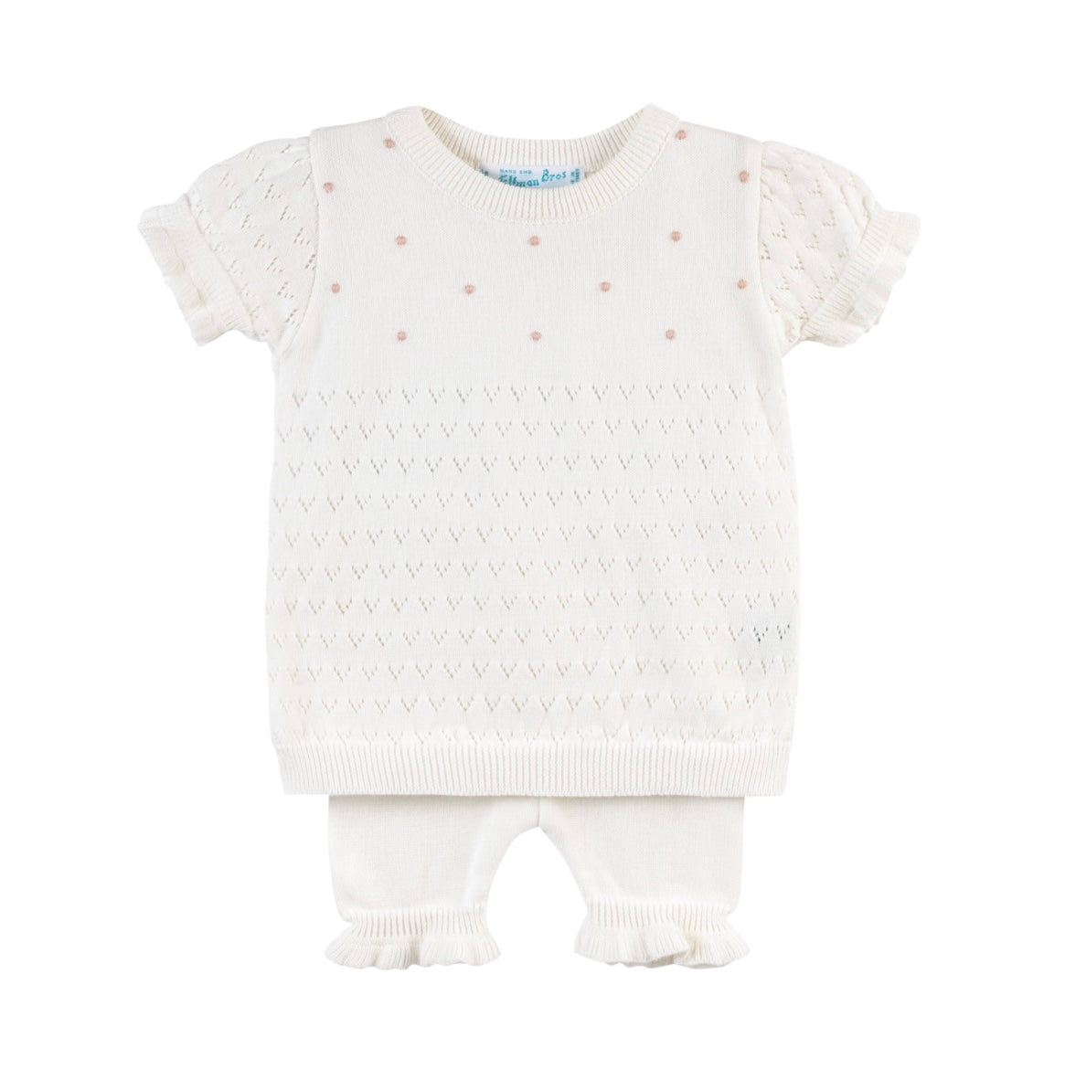 Girls Pointelle Knit Set