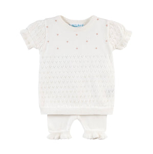 Girls Pointelle Knit Set