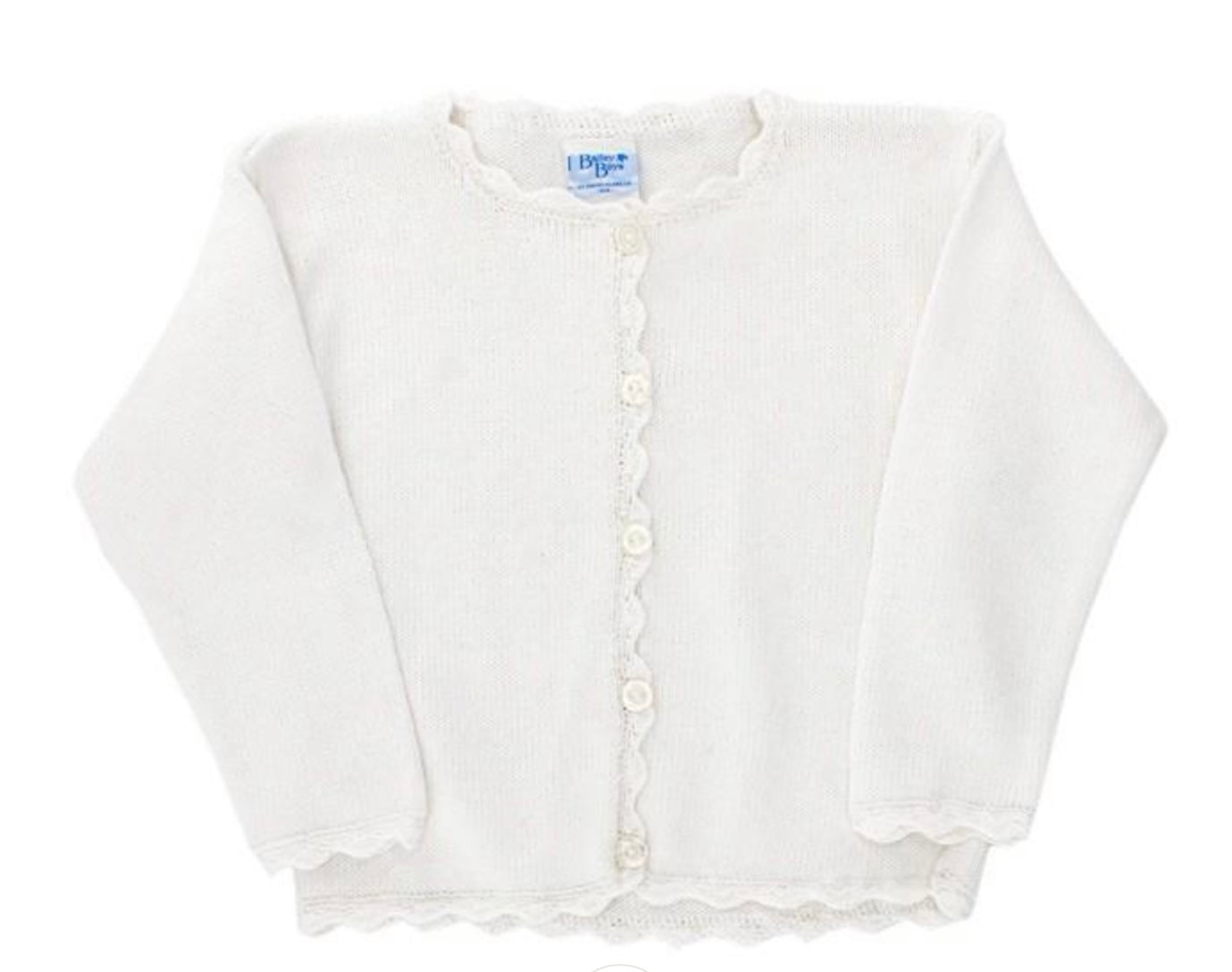 Girls White Cardigan