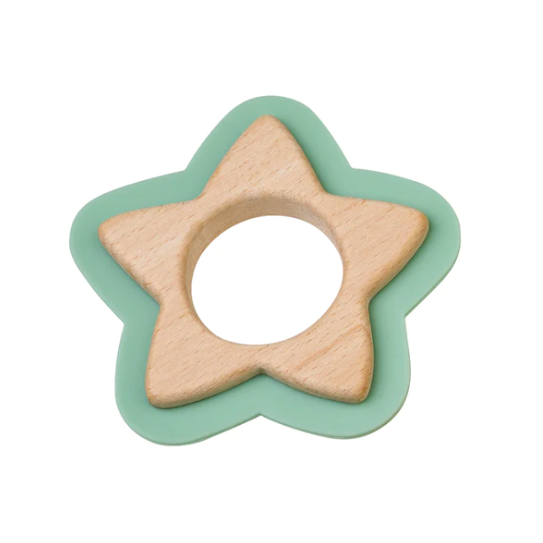 Wood & Silicon Teething Star